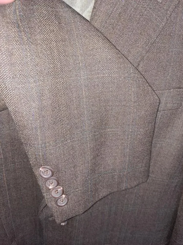 Lauren Ralph Lauren Tan‎ 2 Button Blazer 100% Wool Size 38R